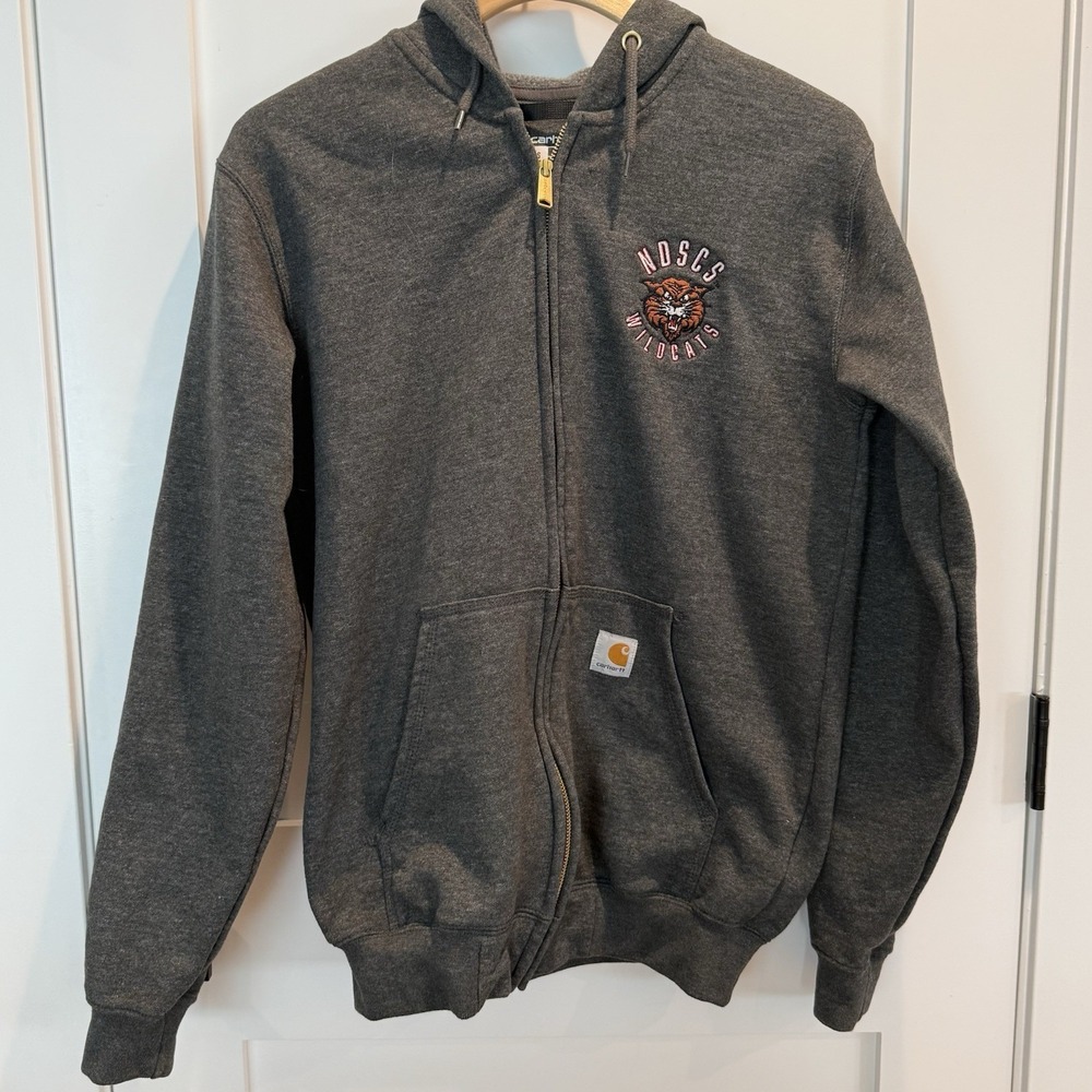 Carhartt NDSCS Wildcats Hoodie XL Gray Full Zip North Dakota State College